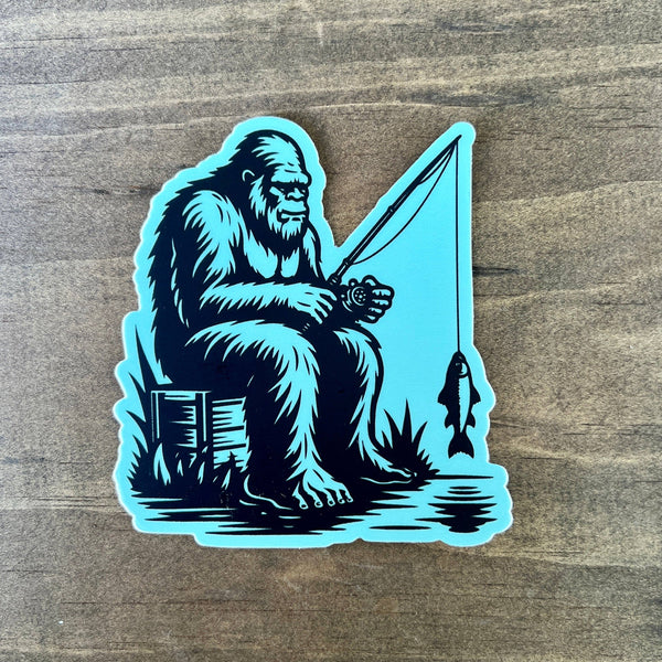 Bigfoot Fishing Sticker