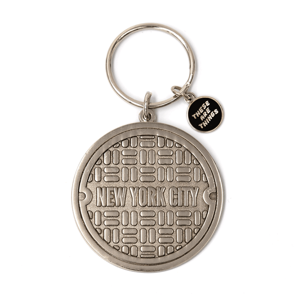 NYC Sewer Enamel Keychain