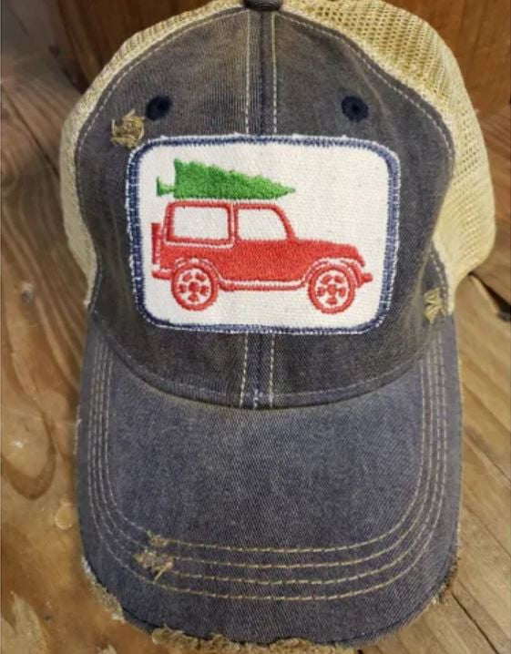 Christmas Jeep Cap