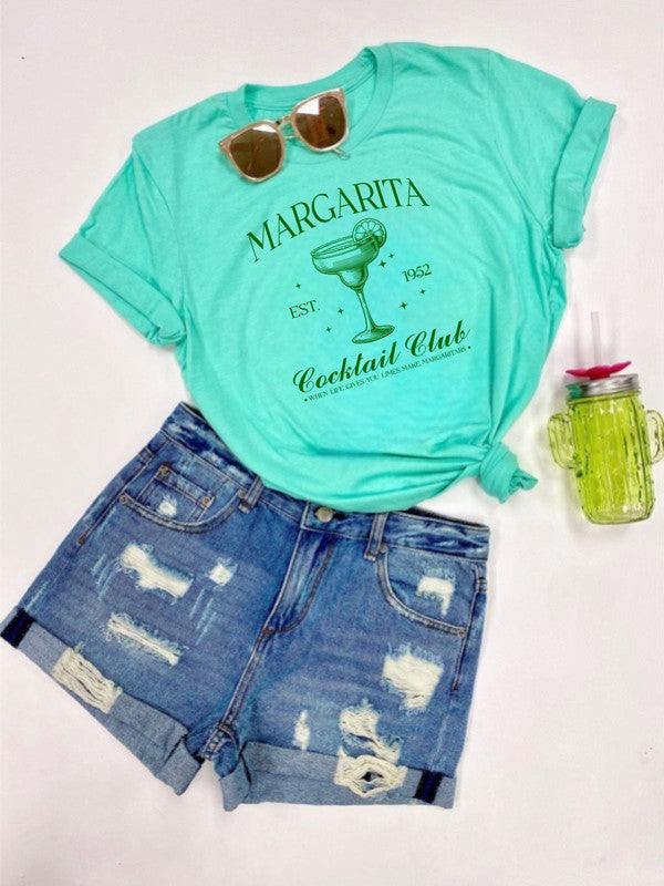 "Margarita Cocktail Club"  Boutique T-Shirt (Various Colors)