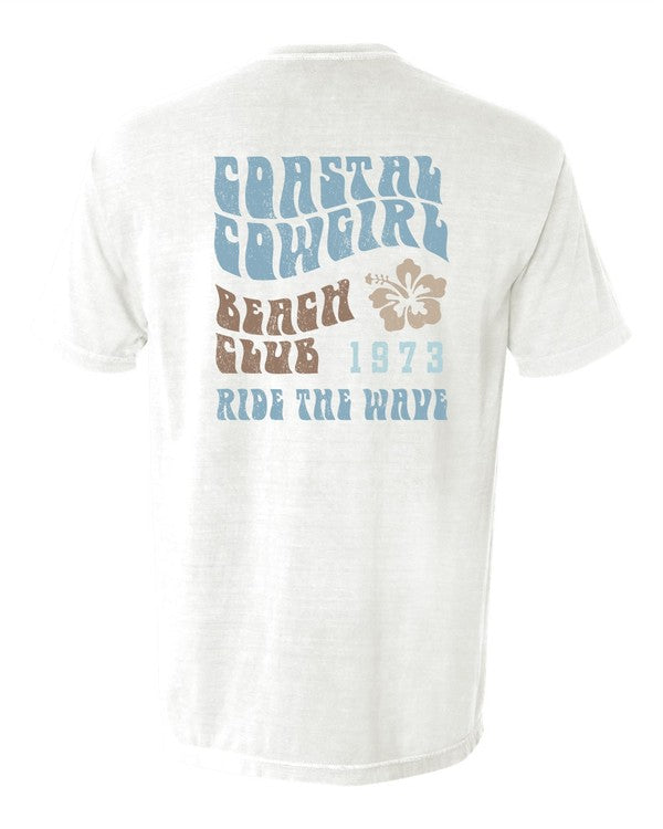 “Coastal Cowgirl” Beach Pocket Comfort Color Tee