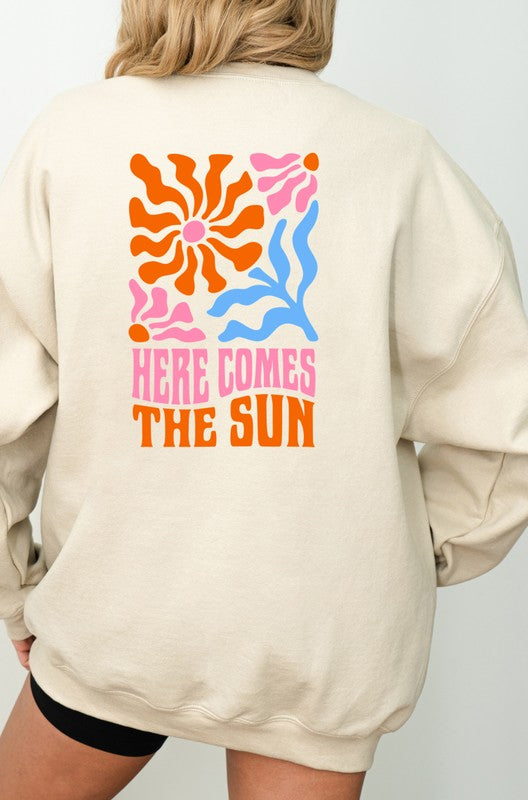 "Here Comes the Sun" Crew Graphic Sweatshirt