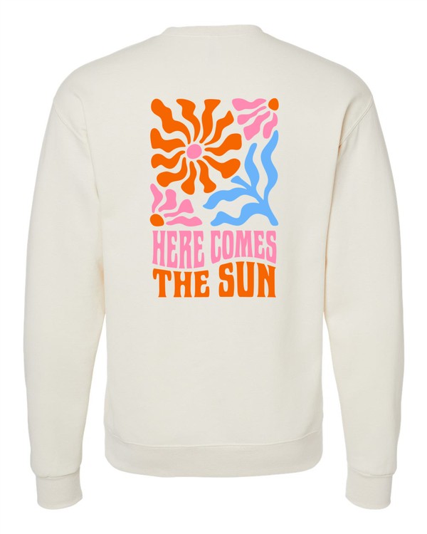 'Here Comes the Sun Crew' Graphic Sweatshirt (Plus)