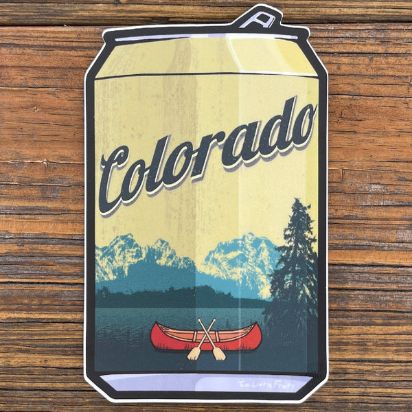 Colorado Stickers - Beer Can Canoe Design