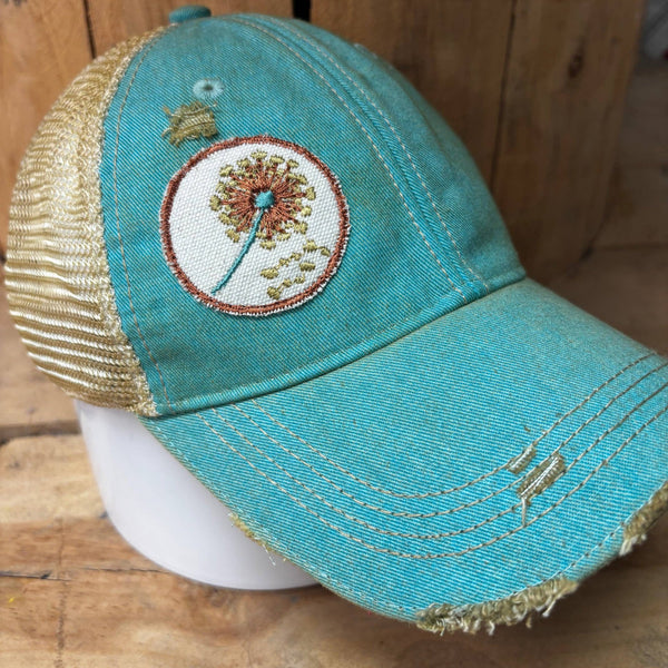 Dandelion Embroidered Cap