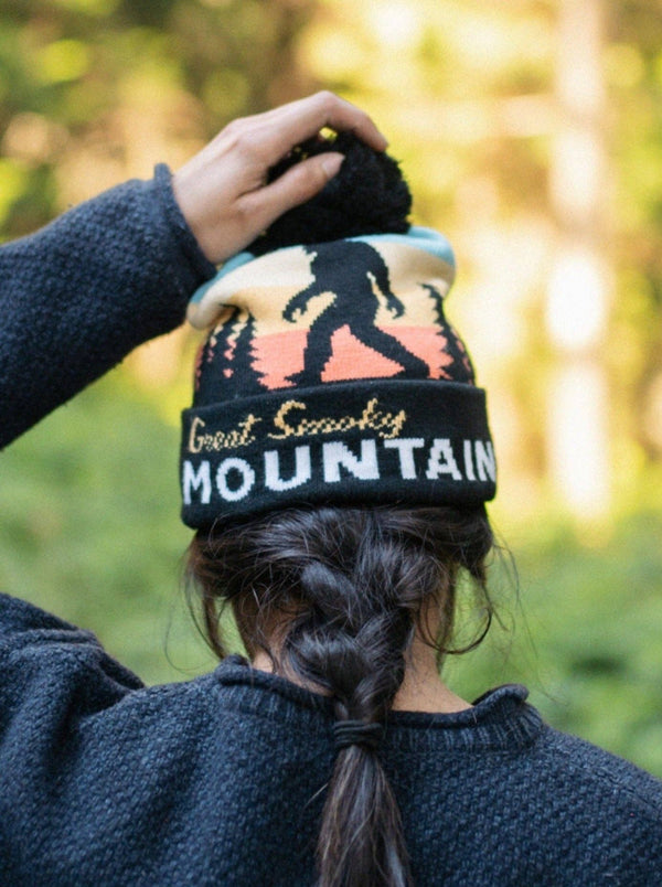 Great Smoky Mountains National Park PomPom Beanie- Sasquatch Theme