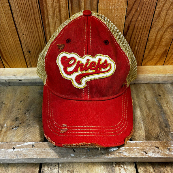 "Chiefs" Distressed Vintage Cap