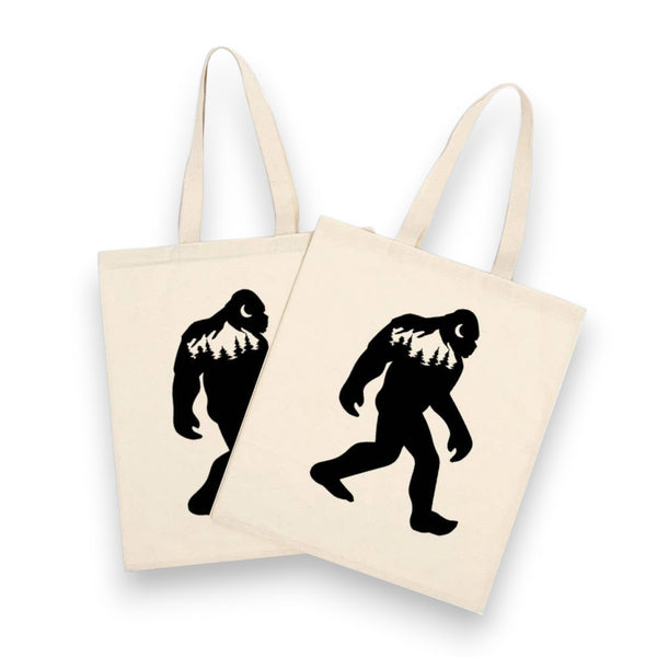 Bigfoot Sasquatch Heavy-Duty 15" Canvas Tote Bag