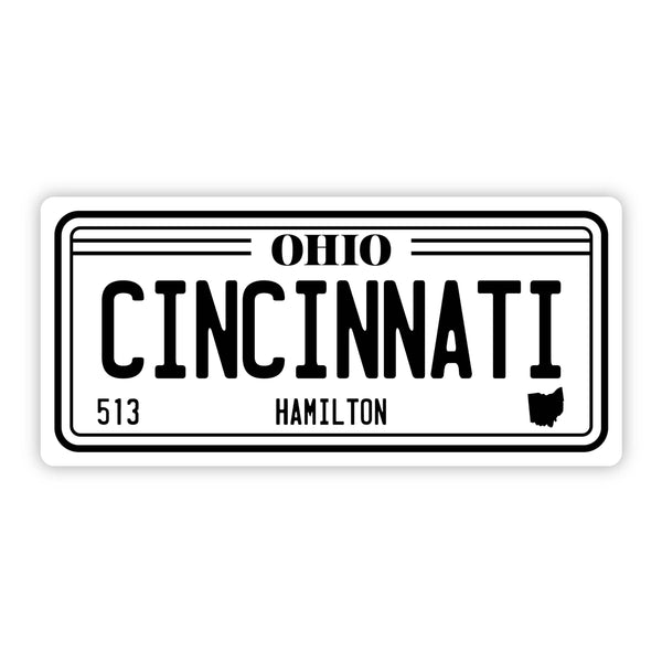 "Cincinnati Ohio 513" Large Bumper Sticker/Vinyl Sticker (5 inch)
