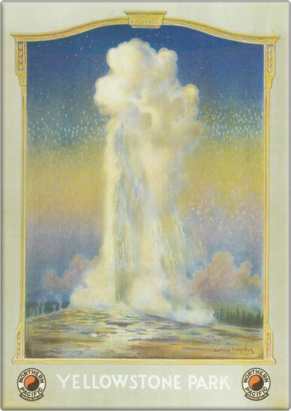 "Yellowstone Park" Old Faithful Poster Reproduction Magnet