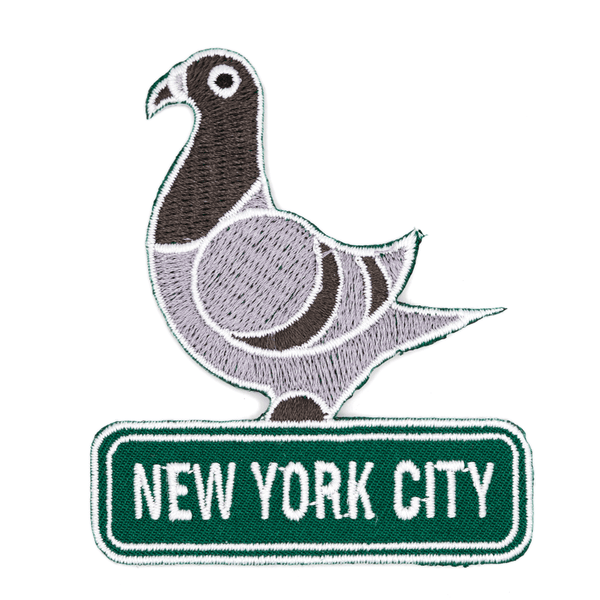 NYC Pigeon-New City City Street Sign- Iron On Patch