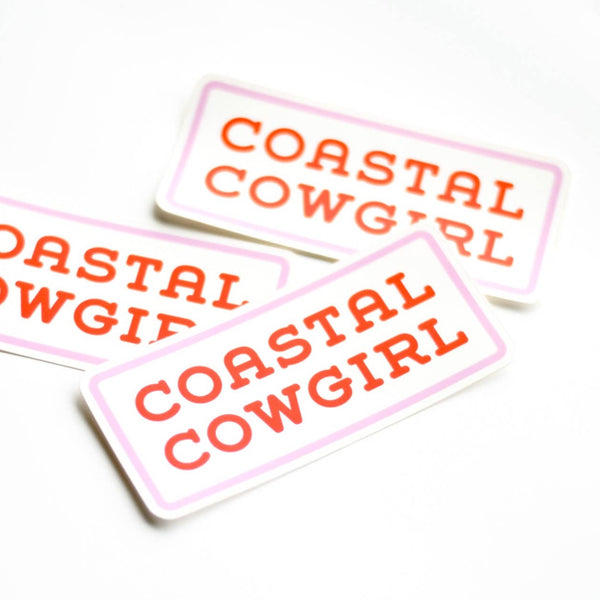 "Coastal Cowgirl"  Vinyl Sticker