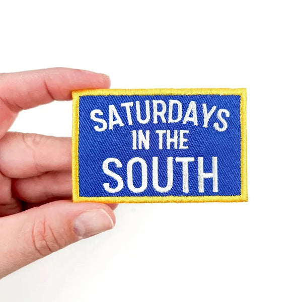 "Saturdays in The South" Embroidered Iron-On Patch