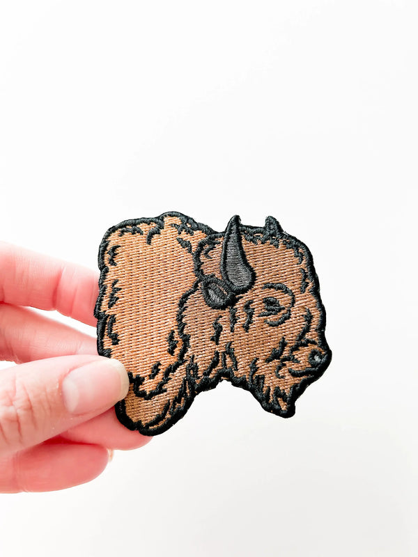 RIGHT Buffalo Embroidered Iron On Sew On Buffalo Bison Patch