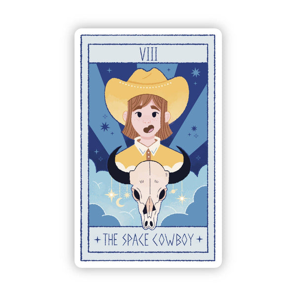 "The Space Cowboy" Tarot Card Sticker (Wild West)