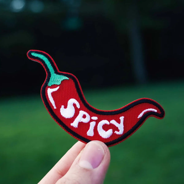 "Spicy" Pepper Patch - Pepper Embroidered Iron-On Patch