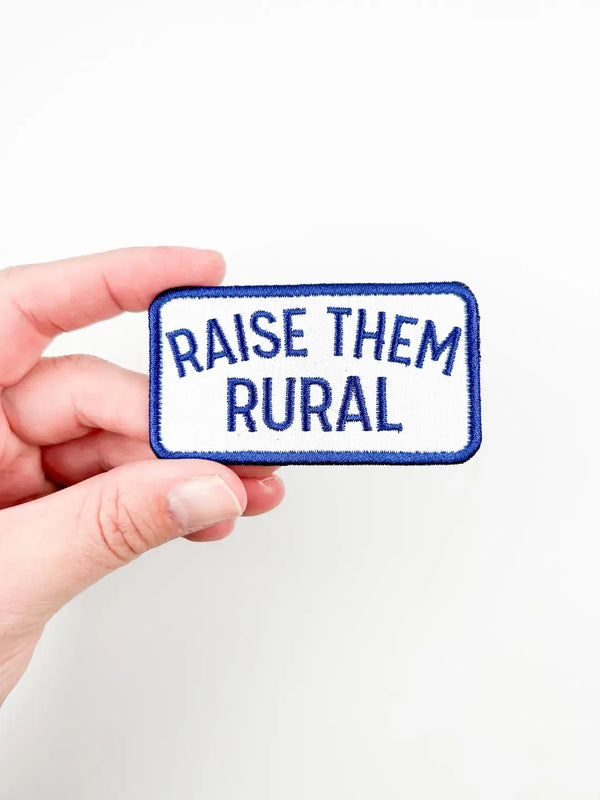 Raise them Rural Embroidered Iron-On Patch Patch Farm Hats