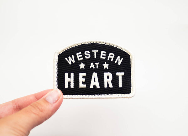 “Western at Heart”Embroidered Iron on Patch