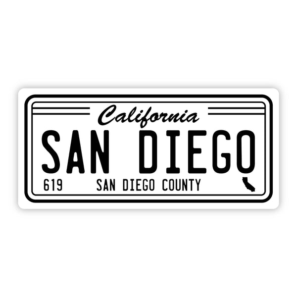 "San Diego California 619" Bumper Sticker/Vinyl Sticker (5 inch)