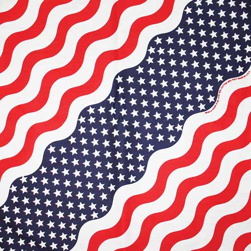 Patriotic, Stars & Stripes, Oversized Bandana 22" X 22"