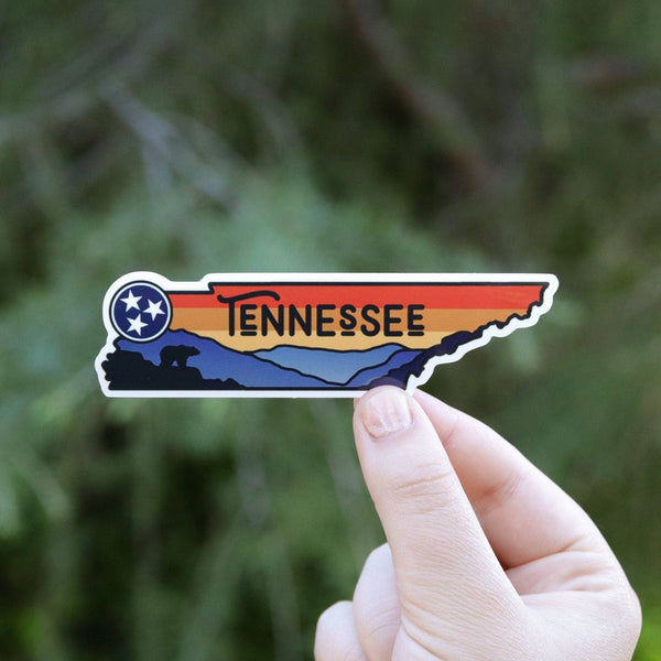 Tennessee State Waterproof Vinyl Decal Sticker, UV Resistant