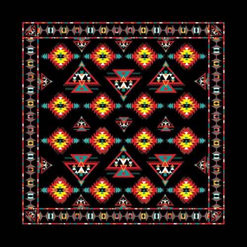 Southwestern Apache Oversized Bandana 22" x 22"