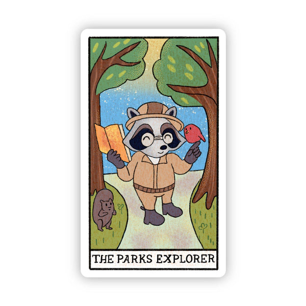 "The Parks Explorer" Tarot Card Sticker