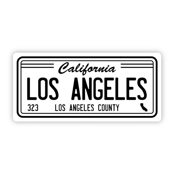 Los Angeles California 323 License Plate Sticker