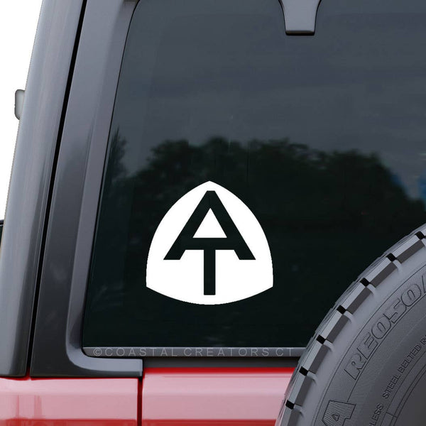 Appalachian Trail Logo Crest Window Decal (White, Packaged)