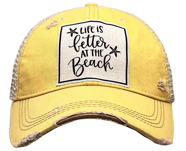 "Life Is Better At The Beach" Soft Distressed Cap