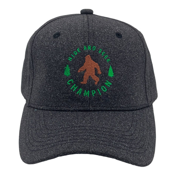 “Hide And Seek Champion” Hat Funny Bigfoot Sasquatch Cap (SALE)