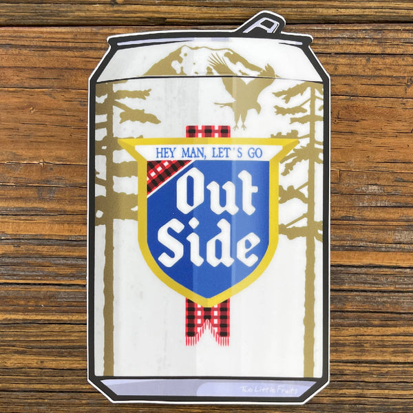 "Hey Man, Let's Go Outside" Funny Beer Can Stickers