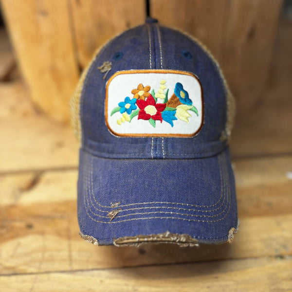 Gramma's Flowers Vintage Cap (Various Colors)