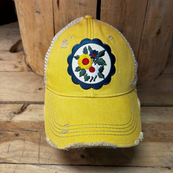 Little Flower Patch Hat (Citrus)