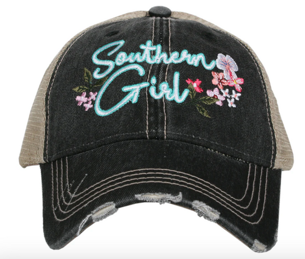 "Southern Girl" Distressed Cap