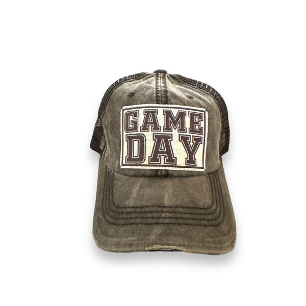 "Game Day" Unisex Distressed Trucker Cap