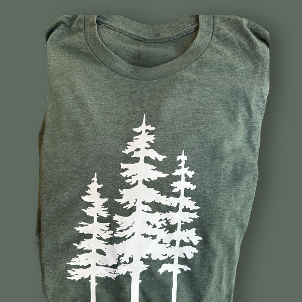 Pine Trees Graphic Tee 179 Nature, Forest, Hike