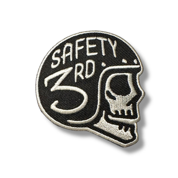 “Safety 3rd” Rider Iron On Biker Embroidered Patch