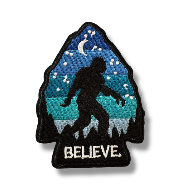 “Believe” Bigfoot Iron On Patch