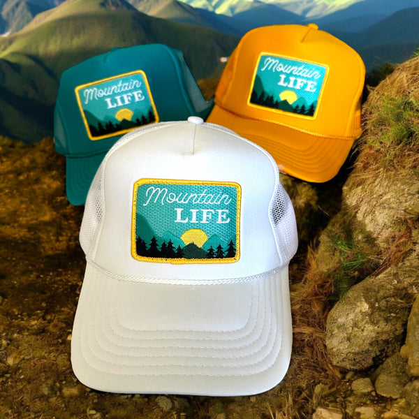 “Mountain Life” Foam Unisex Trucker Hats (Various Colors)