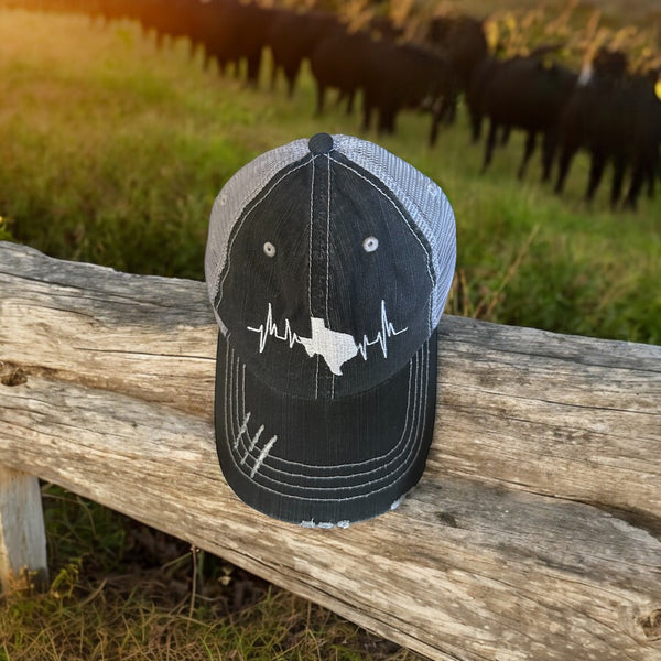 Heartbeat of Texas Distressed Cap