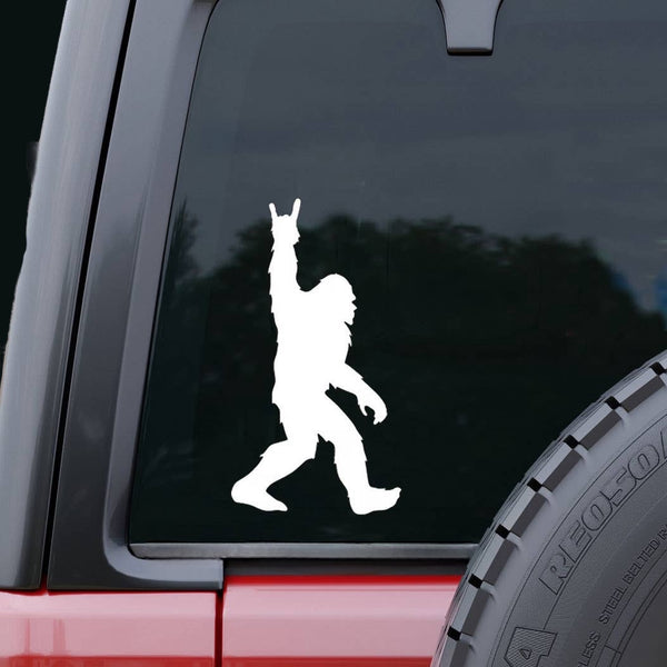 Bigfoot Sasquatch Rock Star Window Decal