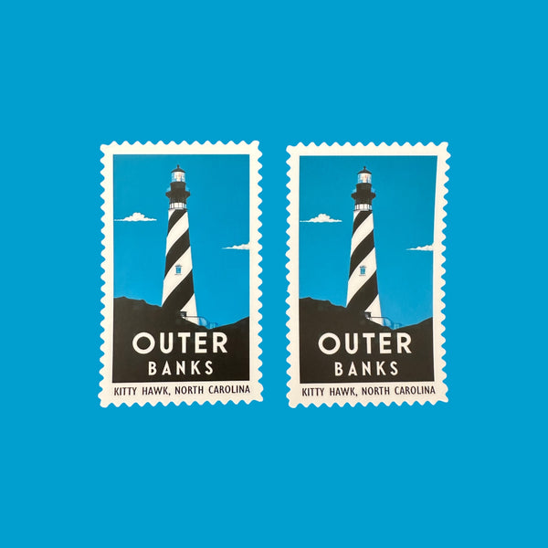 North Carolina "Outer Banks" Postage Stamp Vinyl Sticker