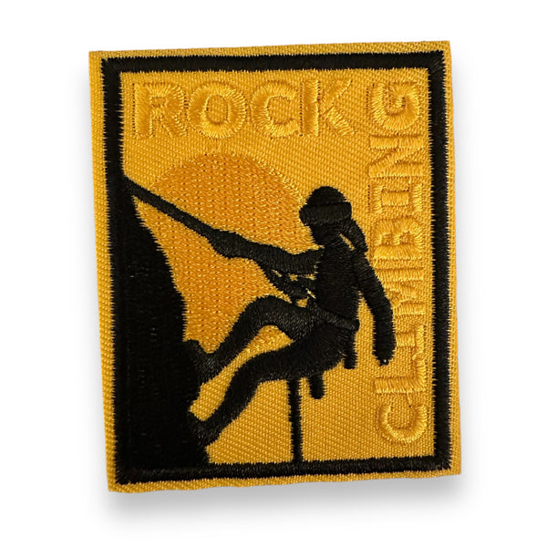 “Rock Climbing” Iron On Embroidered Patch