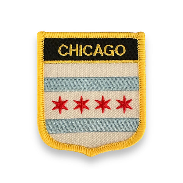 Chicago City Flag Embroidered Iron On Patch