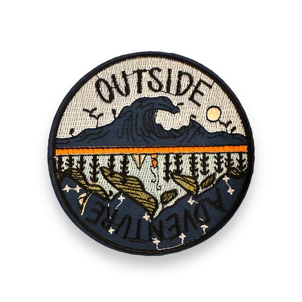 “Adventure Outside” Large Embroidered Iron On Patch