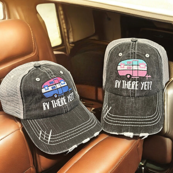 “RV There Yet?” Unisex Distressed Cap (SALE)