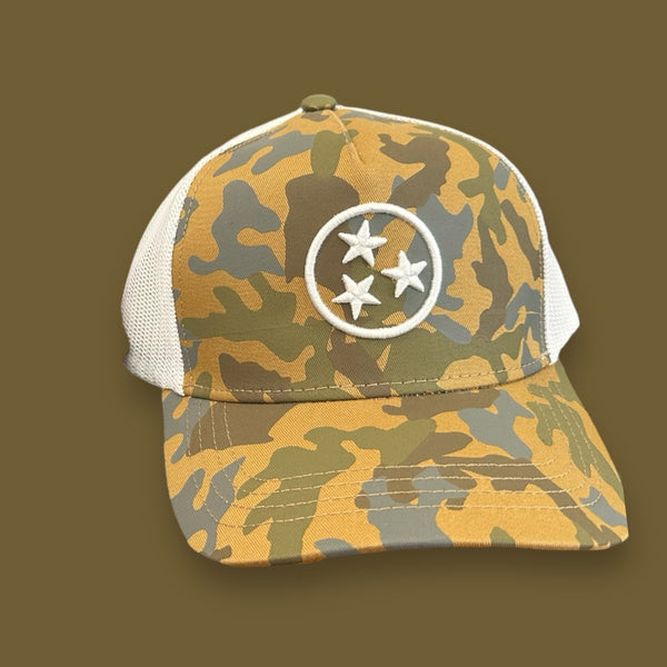 Tennessee Snapback Camo Trucker Hats