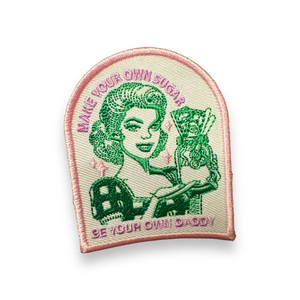 “Make Your Own Sugar” Embroidered Iron On Patch