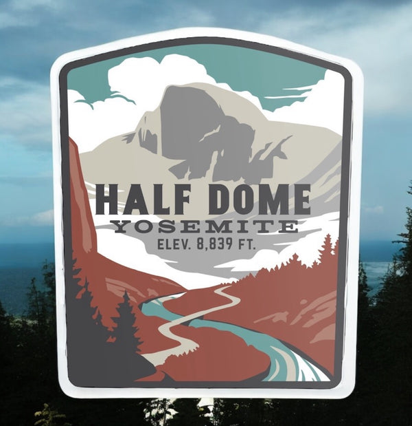 Half Dome Yosemite National Park Vinyl Sticker